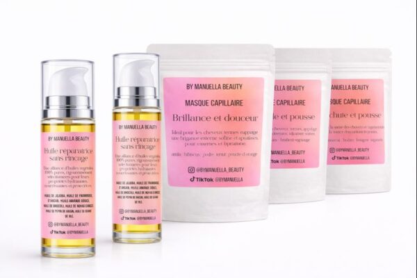 Pack de 3 masques aux poudres et 2 huiles capillaires